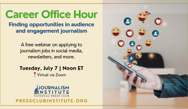 Career Office Hour: Finding opportunities in audience and engagement journalism